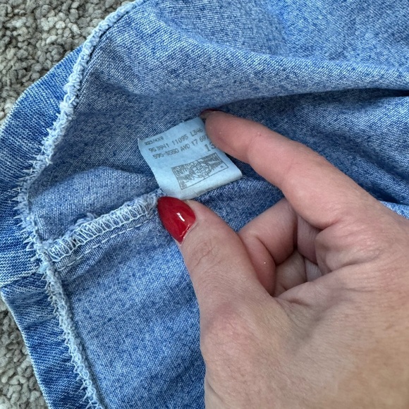 Vintage Lee Jeans Baby Denim Jumper Dress – Size 18 Months - Picture 6 of 6